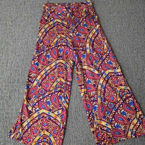 Christian Siriano Pants - Christian Siriano Paisley Wide Leg Pants Womens S Boho Festival Palazzo Sz Small